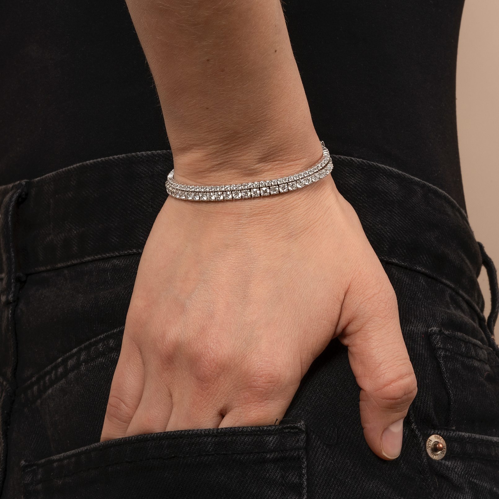 Classic 4 Prong Natural Diamond Tennis Bracelet - AVIR New York